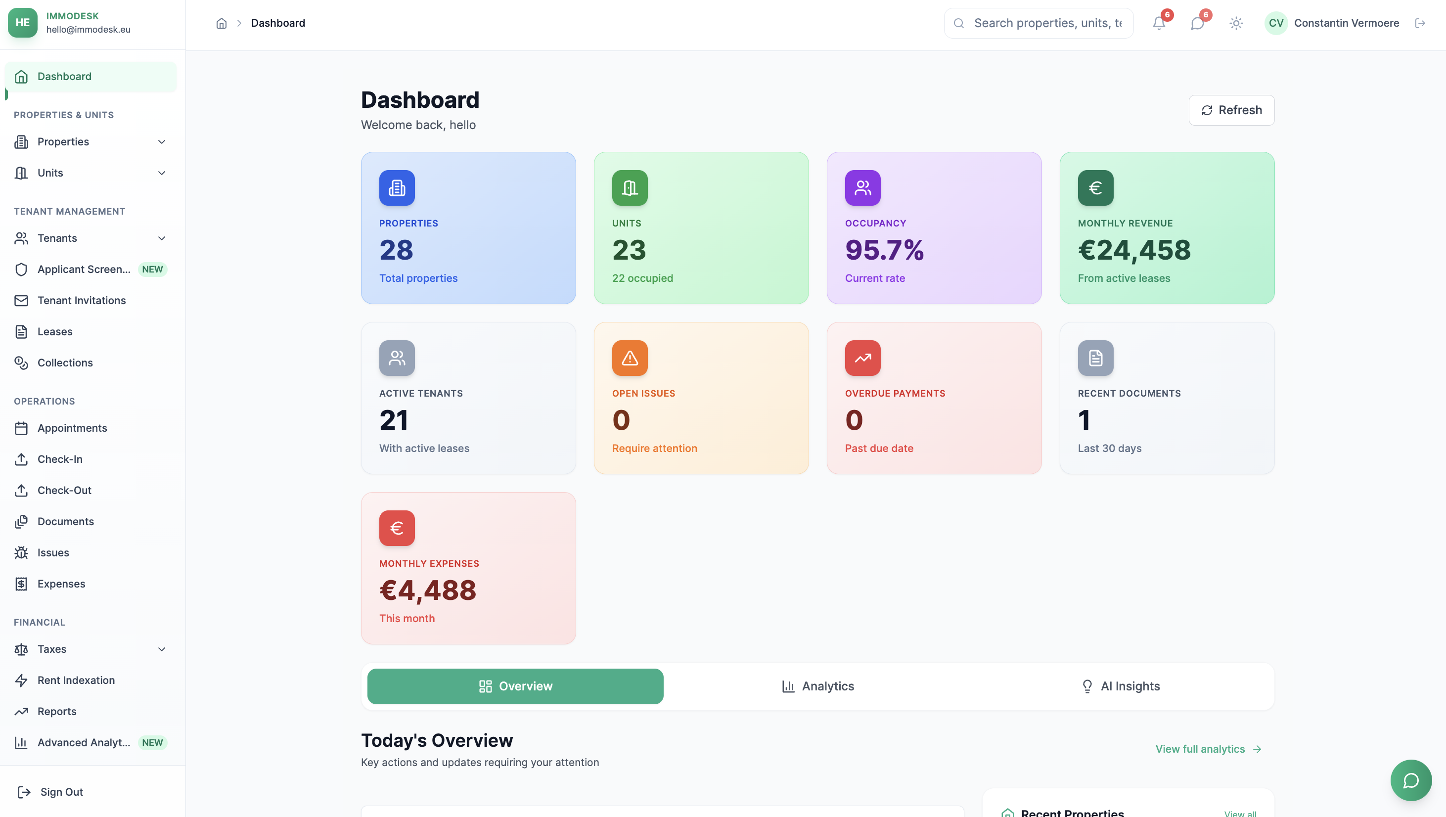 Real-time portfolio dashboard