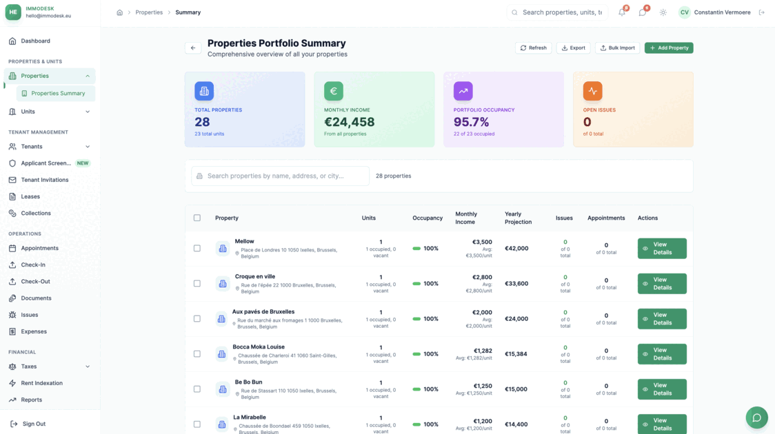 ImmoDesk - Property Management — 官网预览图
